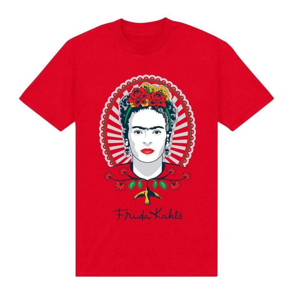 Frida Kahlo Unisex Adult Portrait T-Shirt / Red
